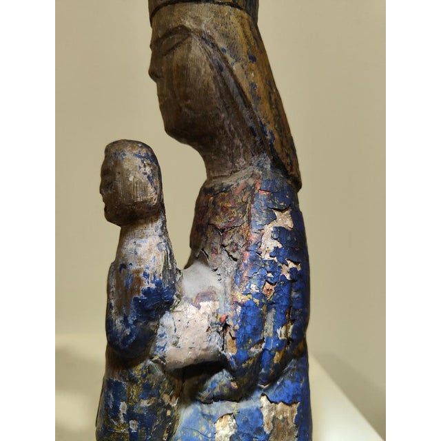 12th Century Seated Virgin with Child Sedes Sapientiae, Spain For Sale - Image 14 of 18