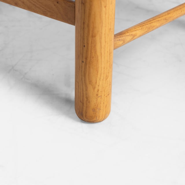 Raffia and Wood Bench, 1960s, in Good conditions. Designed 1960 to 1969