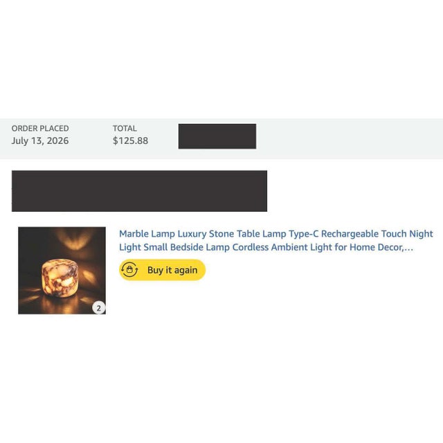 New Pair of Calacatta Marble Cordless Lamps – Rechargeable – $110 For Sale In Washington DC - Image 6 of 8