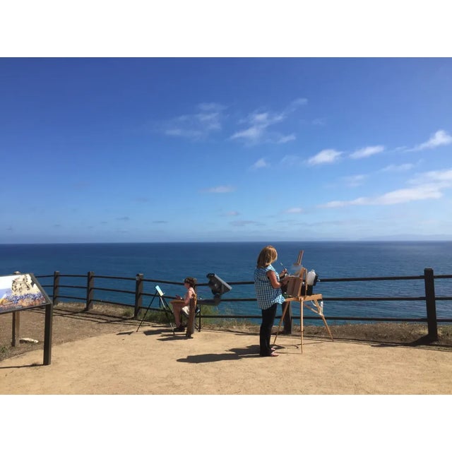 Greenish High Sky, Contemporary Seascape Painting by Ben Junta, Framed For Sale In Los Angeles - Image 6 of 8