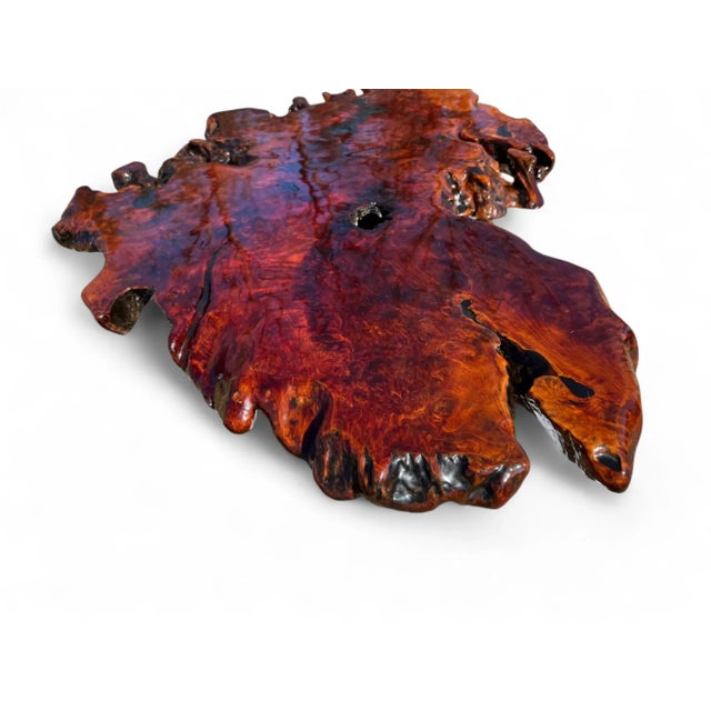 This Fantastic Redwood live edge coffee table has beautiful details of Figured & Burl Wood. This is a one-of-a-kind table...