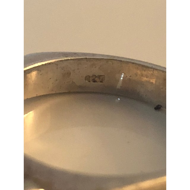 Mid 20th Century Abstract Smoky Topaz Sterling Ring (Size 9) For Sale - Image 6 of 10