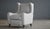 1990s Vladimir Kagan Style Juno Wingback Recliner Chair Newly Reupholstered For Sale In New York - Image 6 of 11