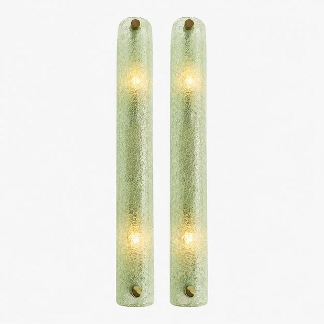 Glass Green Graniglia Canalina Murano Glass Wall Sconces by Simoeng for Simoeng, Set of 2 For Sale - Image 7 of 7