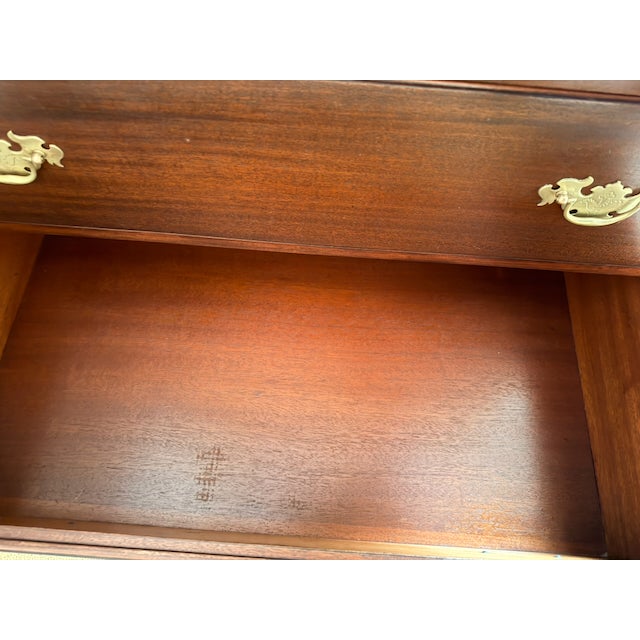Antique Chippendale Solid Mahogany Highboy Dresser by Northern Furniture Co For Sale - Image 17 of 18
