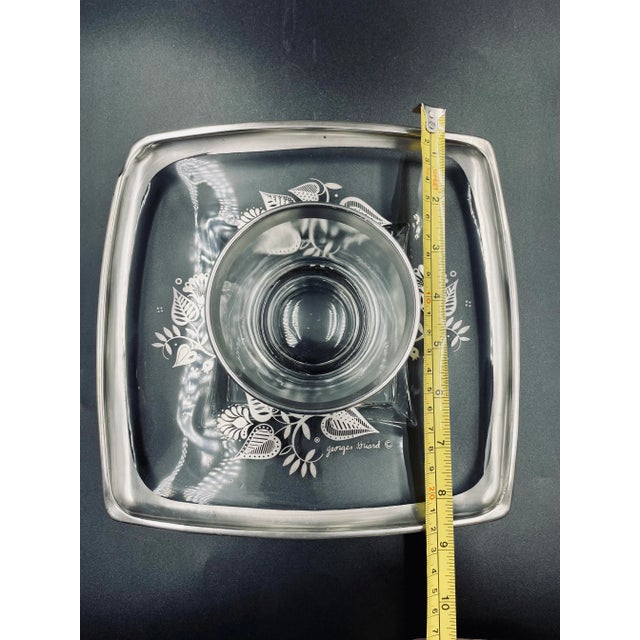 Transparent Vintage Georges Briard Sterling Overlay “Damask” Pattern Hostess Serving Set- 9 Pieces For Sale - Image 8 of 13
