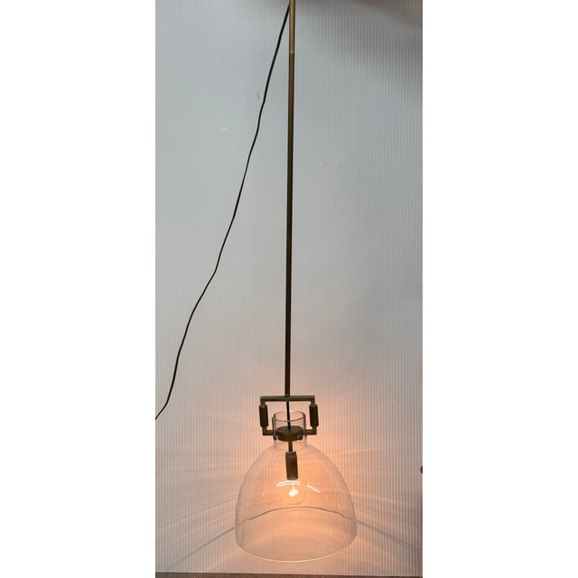 Early 21st Century Living Design Brass Single Pendant Light For Sale - Image 5 of 12