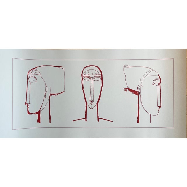 After A. Modigliani, Tetes (Red), Print For Sale - Image 8 of 8