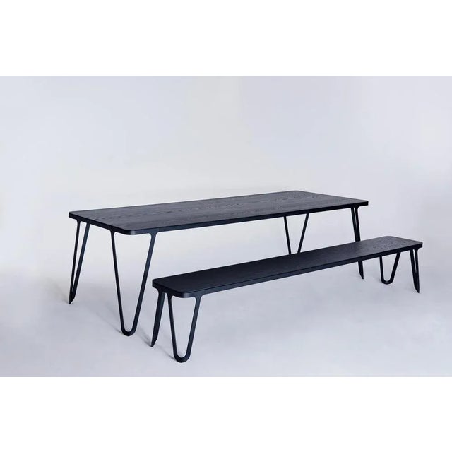 Loop table 240 ash by sebastian scherer dimensions: d 240 x w 90 x h 74 cm materials: oak, aluminium, wood weight: 69.2 kg...