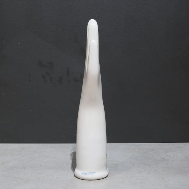 Large Vintage Glazed Porcelain Factory Rubber Glove Mold C.1991 For Sale - Image 4 of 8