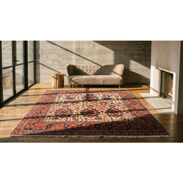 Late 19th Century S.E. Persian Afshar Carpet ( 5'2" x 6'7" - 157 x 201 ) For Sale - Image 11 of 11