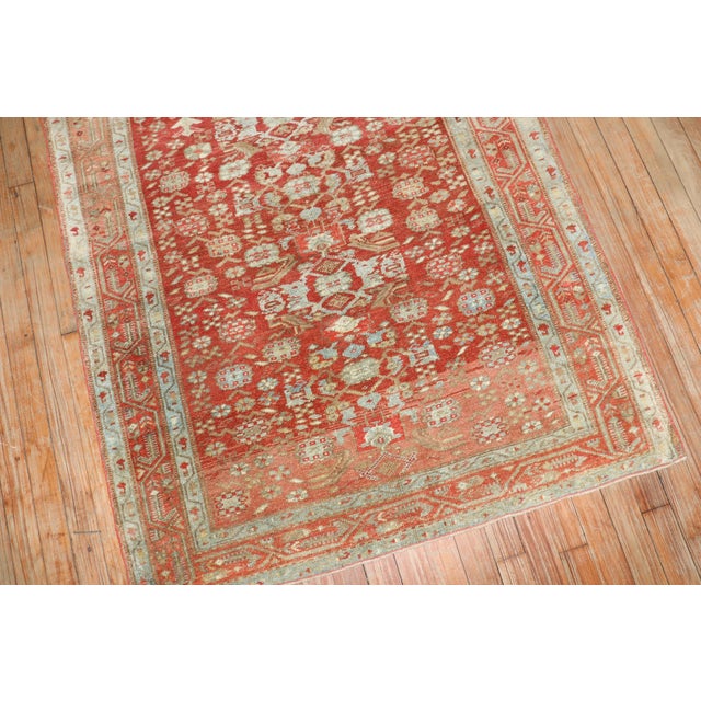 Early 20th Century Zabihi Collection Red Persian Malayer Small Size Square Rug - 3'6" x 4'4" For Sale - Image 4 of 9