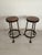 Brutalist Bar Stools in Elm and Wrought Iron, 1950s, Set of 2 For Sale - Image 4 of 14