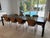 Giant Parsons Table in Black Lacquer With 3 Leaves For Sale - Image 10 of 11
