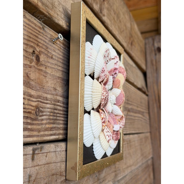 Custom Framed Seashell Wall Art in the Manner of a Sailor’s Valentine For Sale - Image 9 of 12
