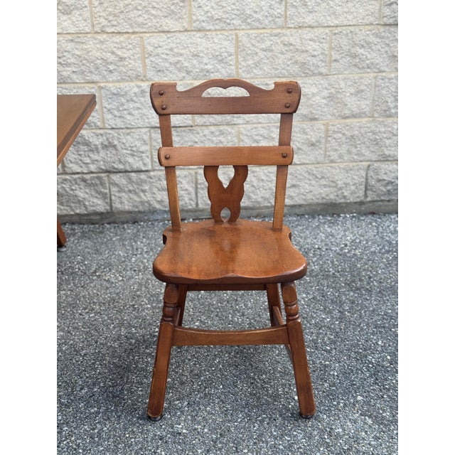 Vintage Cushman Style Solid Wood Maple Dining Chairs, Set of 6 For Sale In Philadelphia - Image 6 of 10