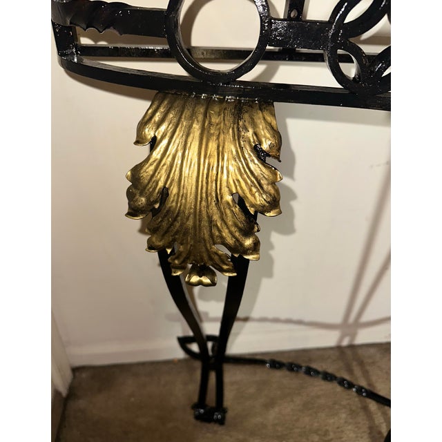 Maitland - Smith Attributed to Maitland-Smith French Louis XV Style Wrought Iron & Solid Marble Console Table For Sale - Image 4 of 10