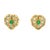 A romantic pair of late-20th-century Italian earrings crafted in 18K yellow gold. Designed in an openwork heart...