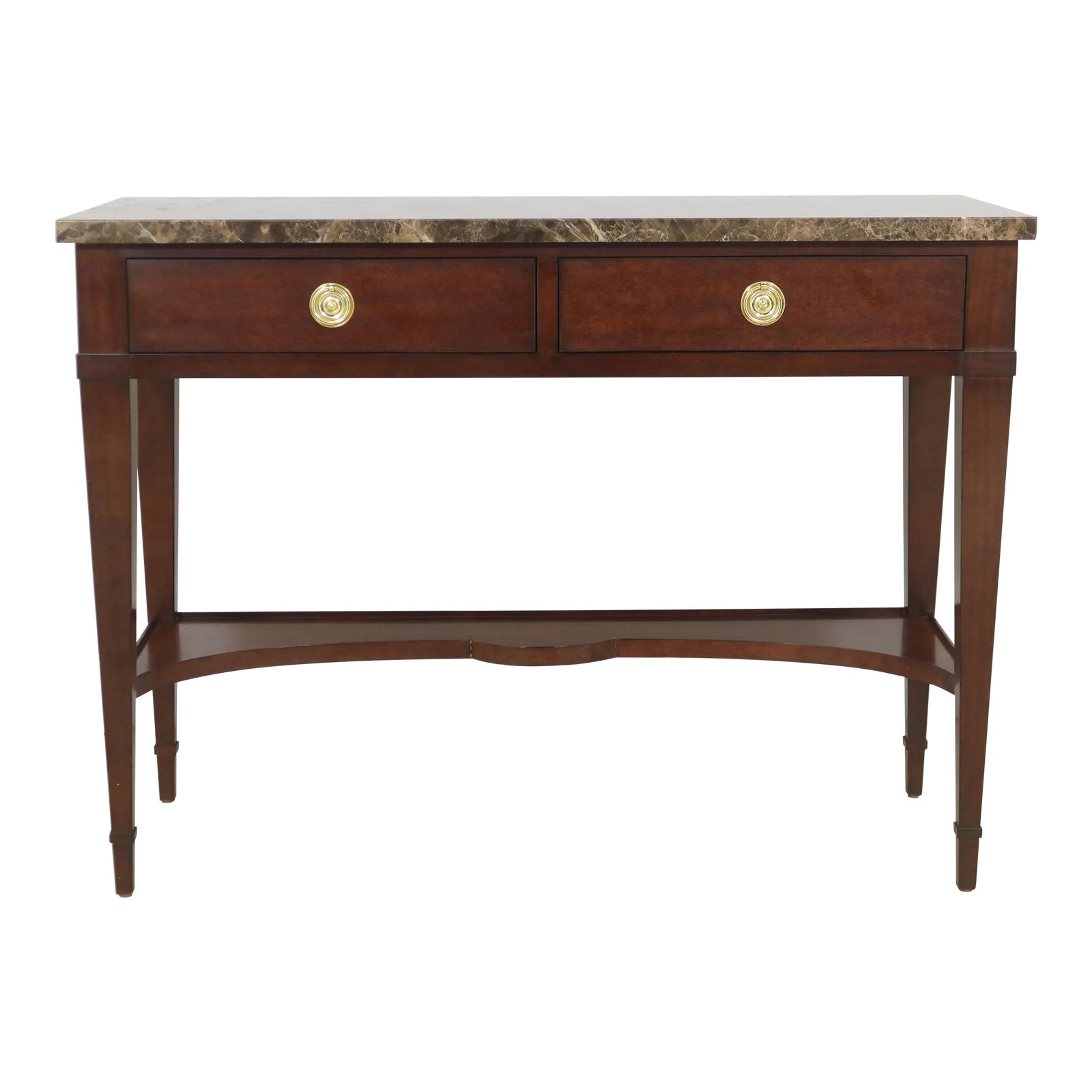 Councill 2 Drawer Granite Top Console Table Chairish