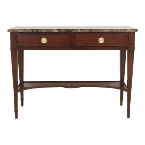 Councill 2 Drawer Granite Top Console Table