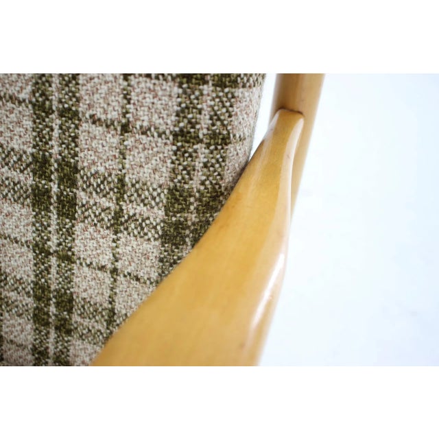 Beech Wing Armchair from ULUV, Czechoslovakia, 1960s For Sale - Image 9 of 10