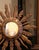 Mid-Century French Carved Giltwood Painted Wall Sunburst Mirror For Sale - Image 4 of 8