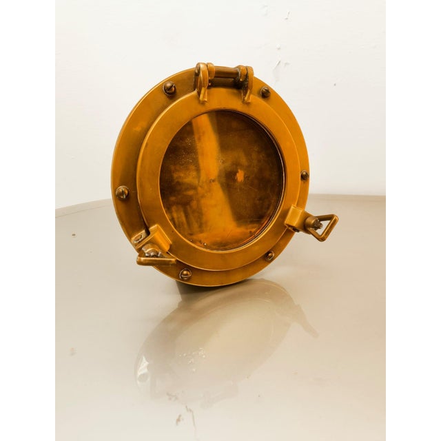 Naval Porthole Photo Holder in Brass For Sale - Image 4 of 11