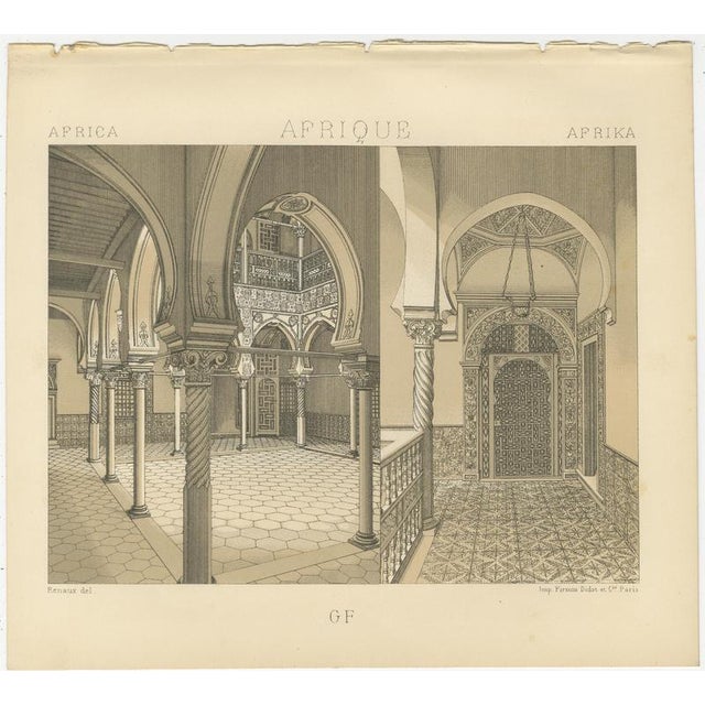 Racinet, Afrique: North African Architecture & Costume, 1888, Lithographs, Set of 3 For Sale - Image 3 of 10