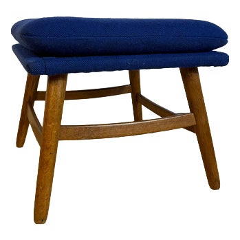 Mid-Century Modern Danish Ottoman with Cushion, 1960s For Sale