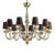 Contemporary Modern Gold Murano Glass Chandelier For Sale