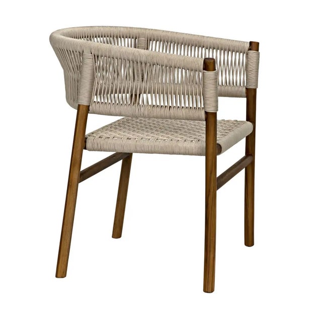 Mid-Century Modern Conrad Chair, Teak with Woven Rope For Sale - Image 3 of 6