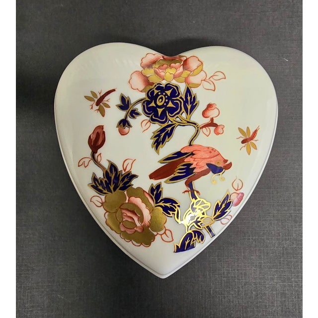 Beautiful Heart Shaped Fine Bone China Case With Lid For Sale In Los Angeles - Image 6 of 12