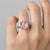 Metal Rose Quartz Multicolor Ring in 14k Gold, Size 7.5 For Sale - Image 7 of 12