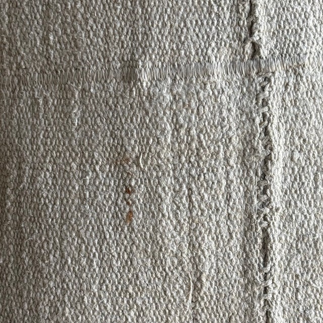 Mid-Century Modern Vintage Rug Pillow Cover With Original Seams For Sale - Image 3 of 7