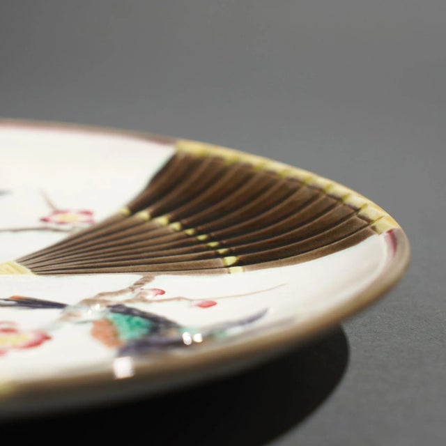 White Polychrome Glazed Argenta Majolica Plate by Wedgwood, C. 1884 For Sale - Image 8 of 12