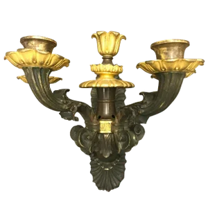 19th Century French Charles X Gilt Bronze Sconce