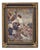 Hand-Woven Tapestry with Romantic Scene in Gilded Frame For Sale