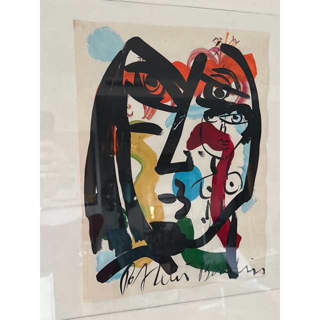 Abstract 1970s Peter Keil Abstract Colorful Painting “ My Dear Picasso” For Sale - Image 3 of 6