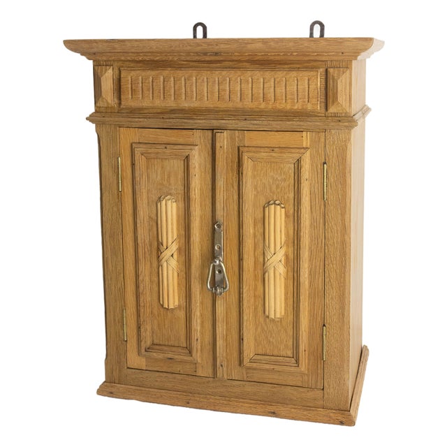 French Louis XVI Style Massive Oak Wall Cabinet, 1900s For Sale