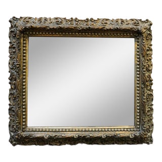 Antique Large Victorian Gesso Gilt Frame Wall Mirror For Sale