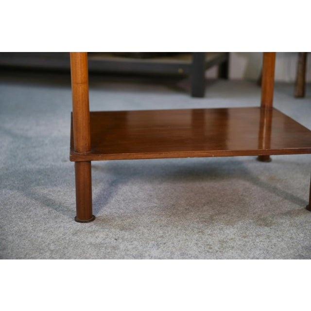 Wood Art Deco Side Table in Varnished Wood, 1940s For Sale - Image 7 of 10