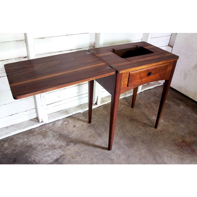 1940s Antique Texana Sewing Side Table For Sale - Image 10 of 11