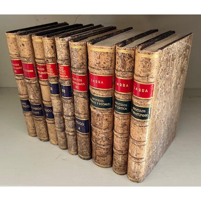 Mid 20th Century Spanish Books in Fine Bindings - 9 Volumes For Sale - Image 5 of 12