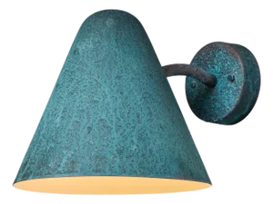 'ZuZu' Verdigris Patinated Brass Wall Sconce in the Style of Jacques Biny