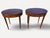 1920 English Sheraton Mahogany Leather Top Side/Sofa Tables, American Made. For Sale - Image 10 of 16