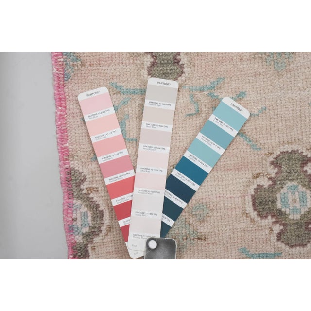 Vintage Tan Oushak Carpet 4'9" X 9'4" For Sale - Image 12 of 13