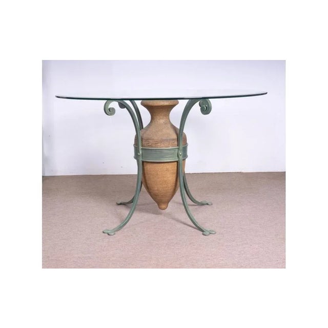 Round Coffee Table with Crystal Top For Sale - Image 4 of 4