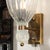 Modernist Brass Handblown Iridescent Vintage Murano Glass Orbital Drop Sconces For Sale In New York - Image 6 of 15