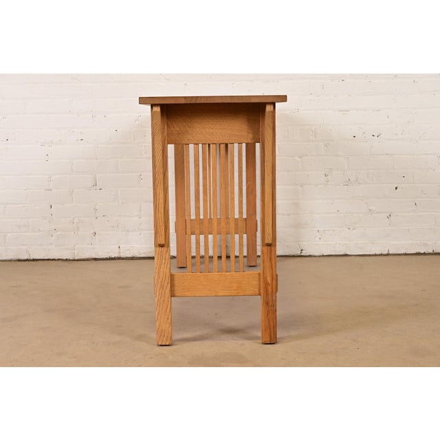 Stickley Mission Oak Arts & Crafts Buffet Server or Console Table For Sale - Image 11 of 13
