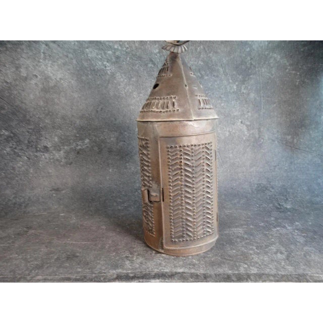 Mexican Vintage 20th Century Mexican Tin Lantern For Sale - Image 3 of 7